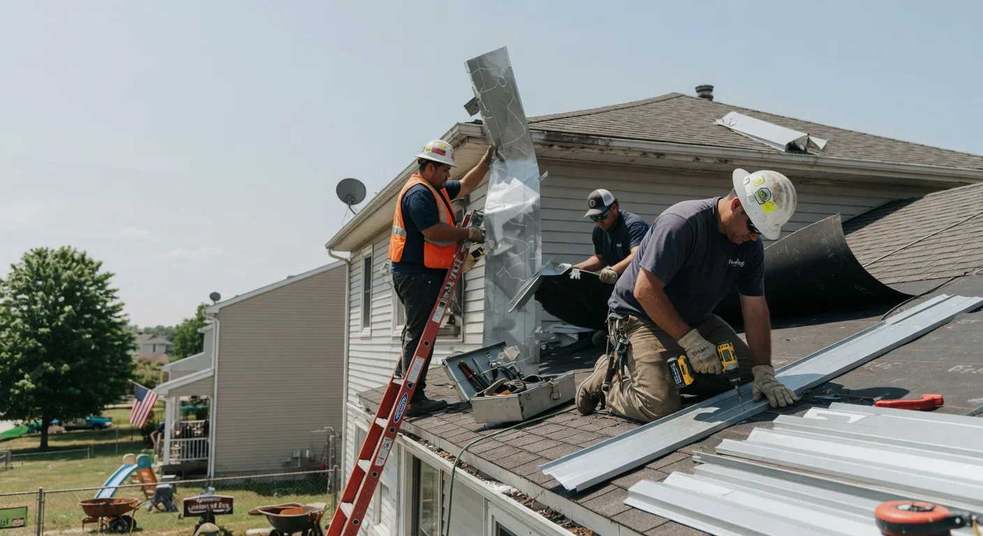 Storm Damage Metal Roof Repair in New Geneva, PA